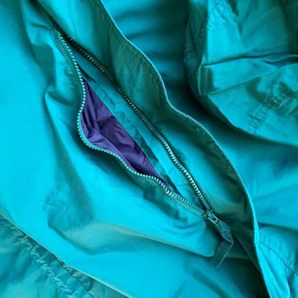 Vintage 90s CB Sports Parka Puffer Jacket Green Purple L Winter Spring Ski Gorp - Picture 12 of 14